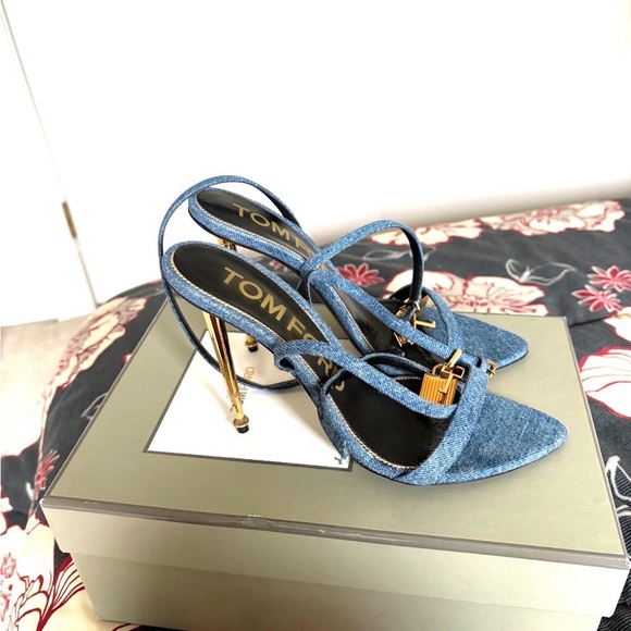 Tom Ford Shoes - Tom Ford Denim Strappy Heels